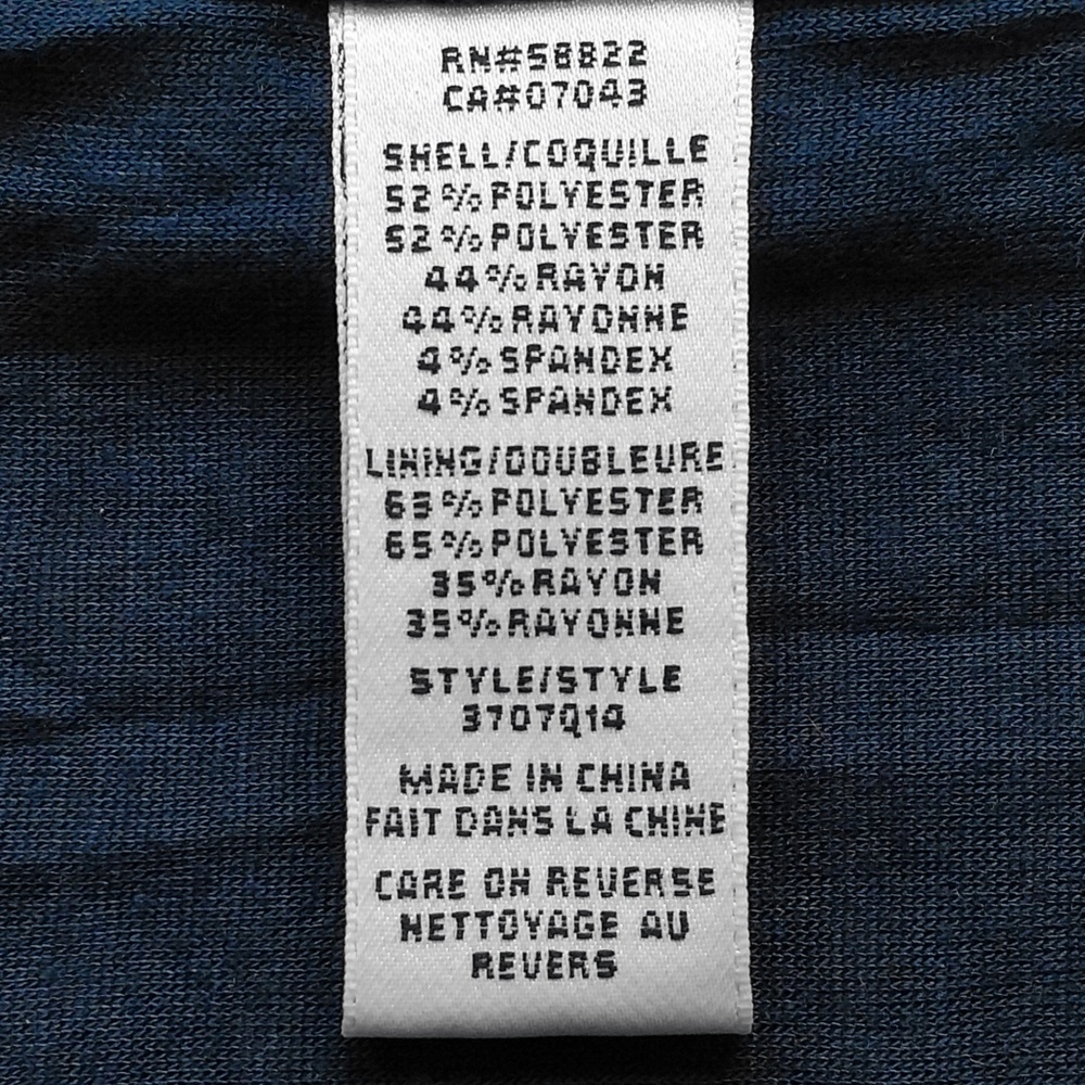 New MAX STUDIO Navy Blue Textured Jersey Skirt XS - Picture 8 of 8